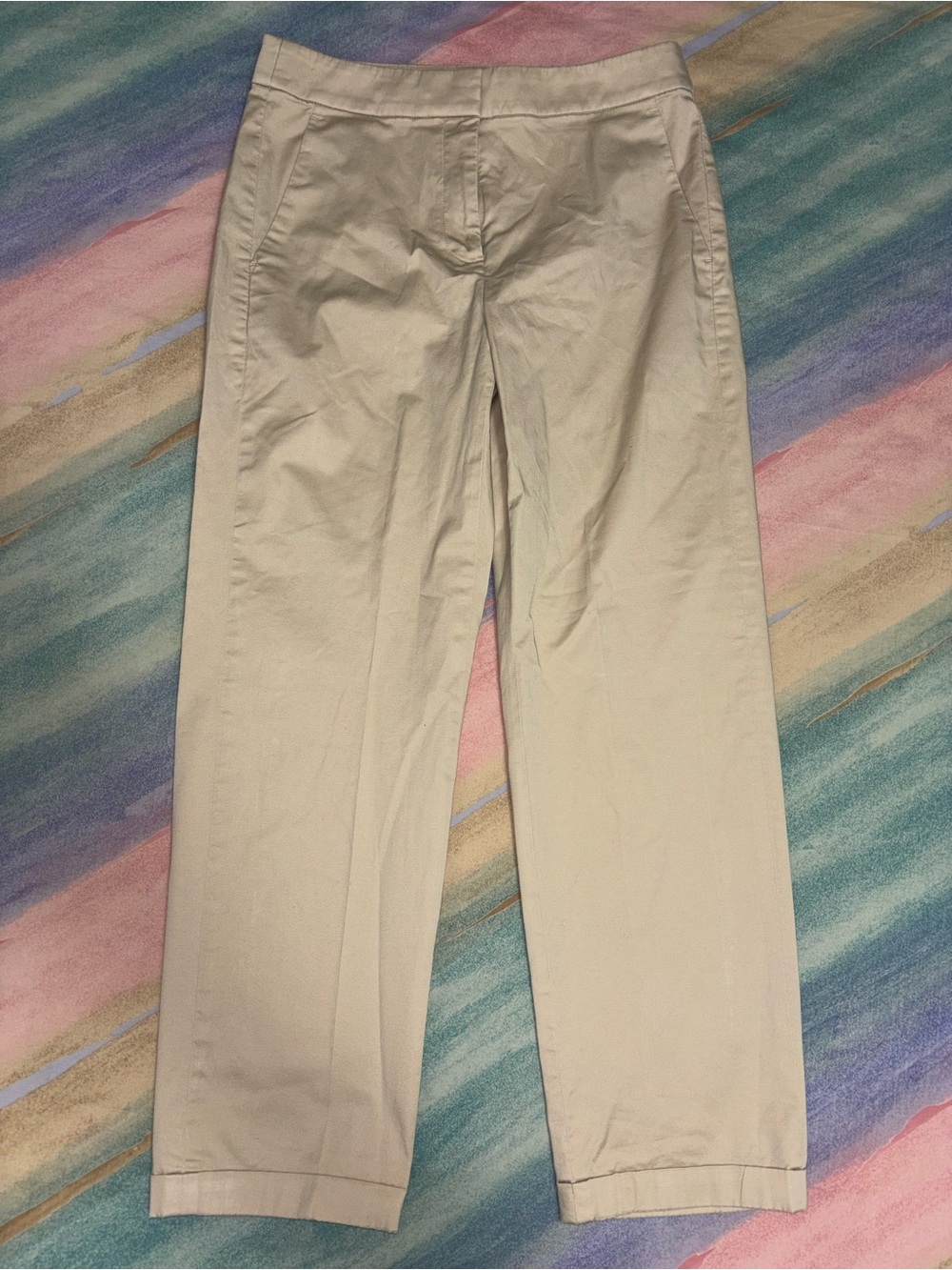 J Crew Kate tailored straight leg pant tan casual work pants size 4
